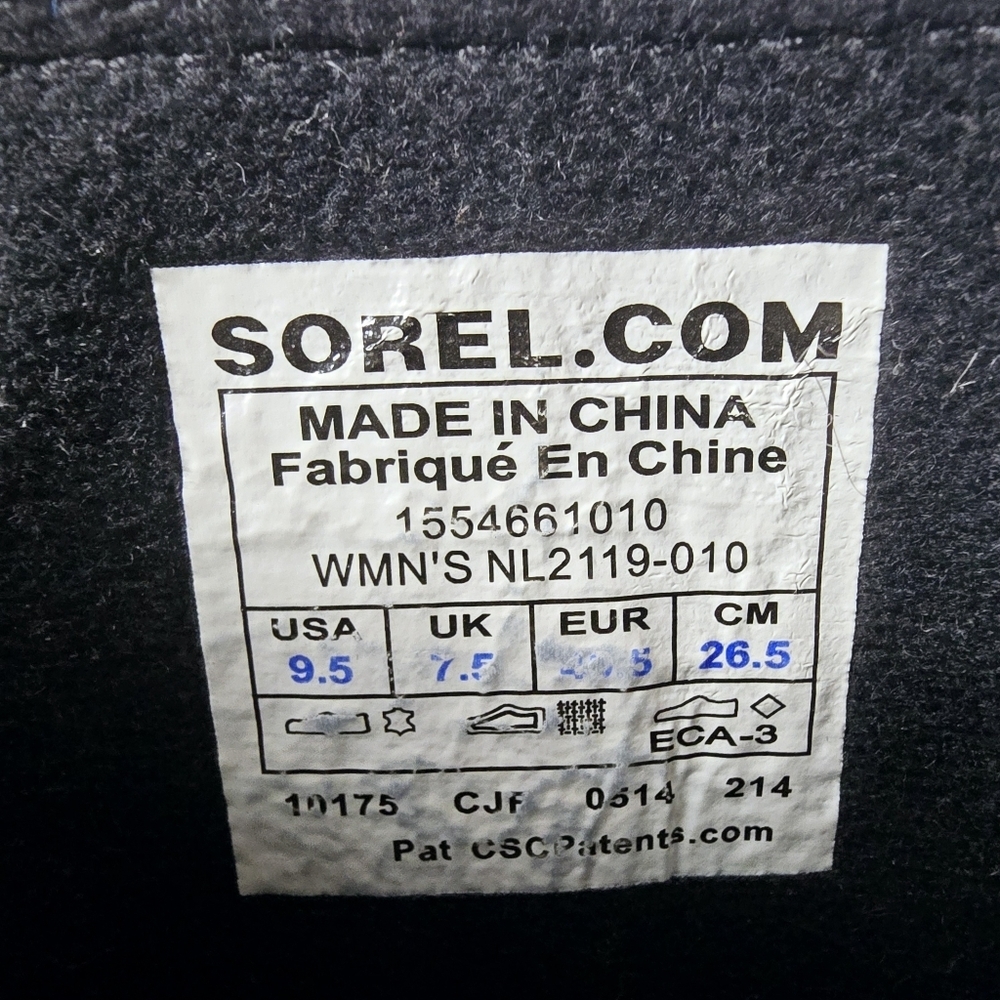 Sorel Toronto Wedge Boots Black Suede Size 9.5 - Picture 9 of 14